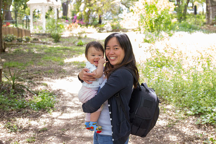 Tali and I at a botanical garden